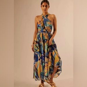 COPY - Anthropologie/ Alexandra Farmer Printed Maxi Dress Size SP